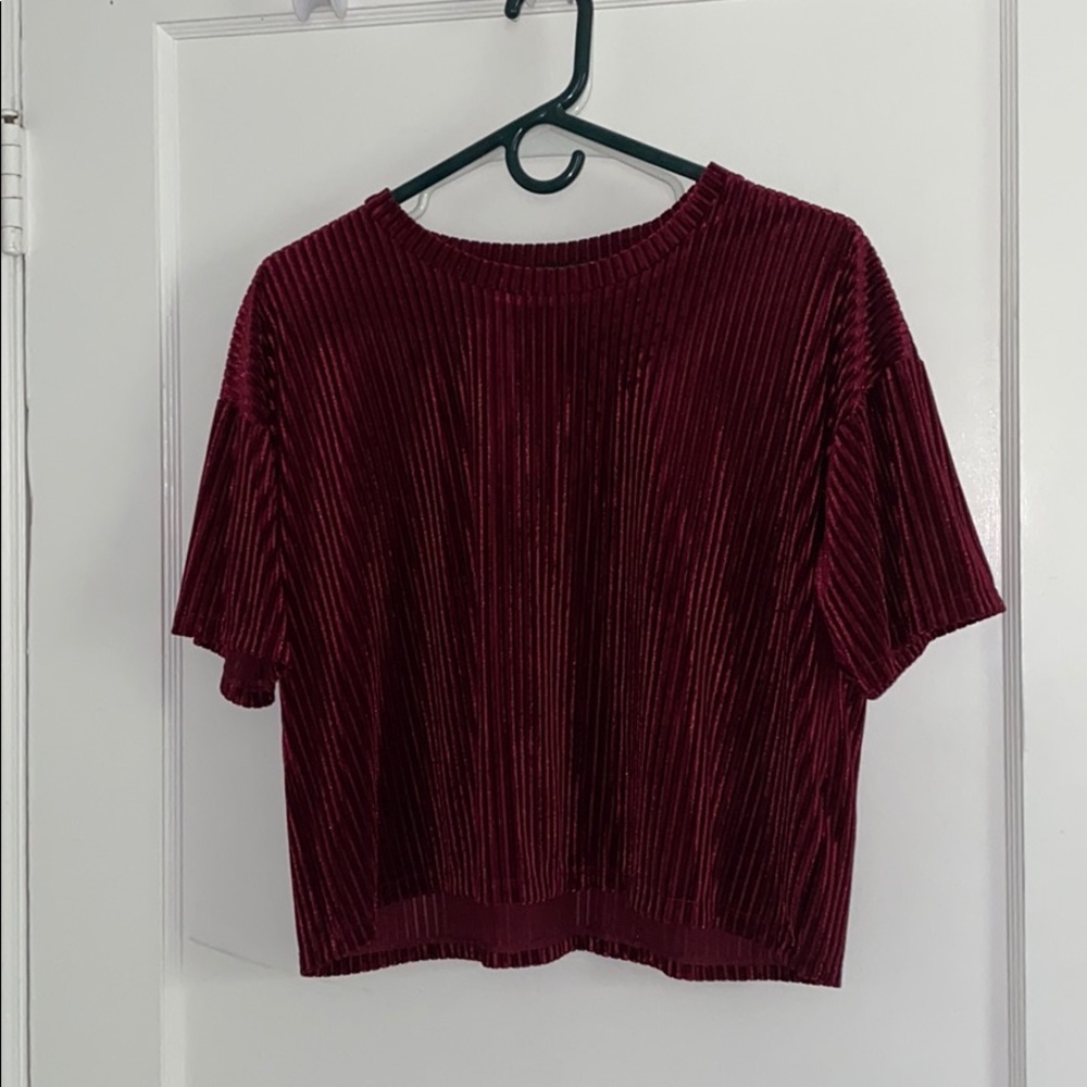 Crushed velvet crop Tee